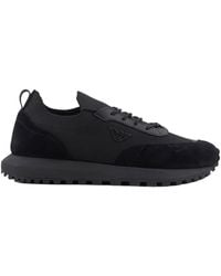 Emporio Armani - Logo-Detail Knit Sneakers - Lyst