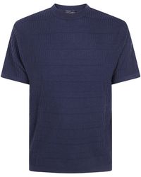 Emporio Armani - Short-Sleeved Crewneck Knitted Jumper - Lyst