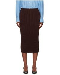 Issey Miyake - Textured Knit Midi Skirt - Lyst