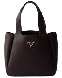 Prada - Liaison Small Leather Tote Bag - Lyst