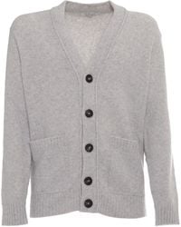 Kangra Cashmere - Kangra V-Neck Knitted Cardigan - Lyst