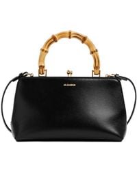 Jil Sander - Goji Logo Embossed Mini Top Handle Bag - Lyst