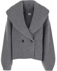 TOTEME - Wool Cardigan - Lyst