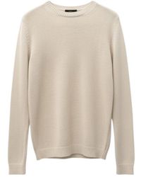 Roberto Collina - Crew-Neck Ribbed-Trim Sweater - Lyst