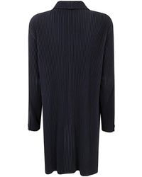 Homme Plissé Issey Miyake Blank Coat in Black for Men | Lyst