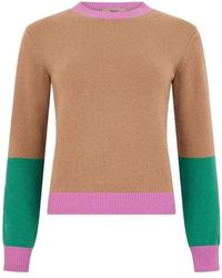 Herno - Color-Block Cashmere Knitted Sweater - Lyst