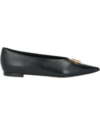 Burberry - Minimalist Leather Ballet Flats - Lyst