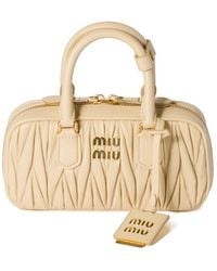 Miu Miu - Arcadie Matelassé Nappa Leather Mini-Bag - Lyst
