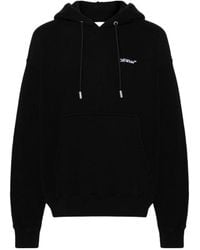 Off-White c/o Virgil Abloh - Logo Embroidered Drawstring Hoodie - Lyst