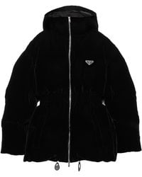 Prada - Velvet Down Jacket - Lyst
