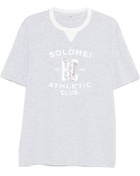 Brunello Cucinelli - Graphic Printed Crewneck T-Shirt - Lyst