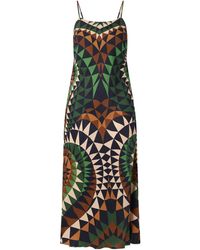 FARM Rio - Heart Deco Satin Maxi Dress - Lyst