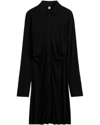 TOTEME - Ruched-Detail Shirt Dress - Lyst