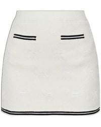 Self-Portrait - Bow Jacquard Mini Skirt - Lyst