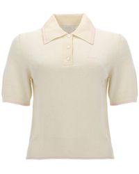 A.P.C. - Short-Sleeved Knitted Polo Top - Lyst