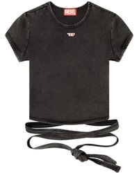 DIESEL - Solid Color Short Sleeve Top - Lyst