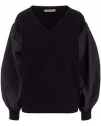 Valentino - Balloon-Sleeve Knit Jumper - Lyst
