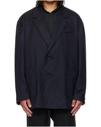 WOOYOUNGMI - Striped Single-Breasted Suit Jacket - Lyst