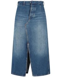 Victoria Beckham - Denim A-Line Skirt - Lyst