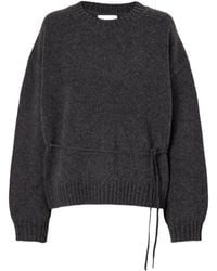 St. Agni - Dark Crew Neck Knit Sweater - Lyst