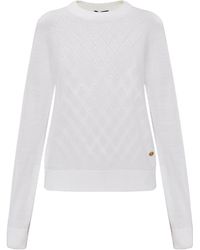 Balmain - Diamond-Knit Crew Neck Sweater - Lyst