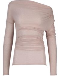 Elisabetta Franchi - Asymmetric Ruched Top - Lyst