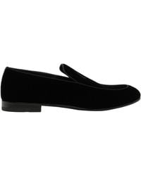 Giorgio Armani - Embroidered-Logo Detail Loafers - Lyst