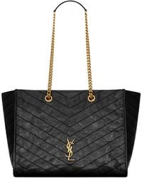 Saint Laurent - Niki Logo Plaque Shopping Bag - Lyst
