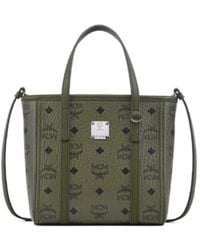 MCM - Mini Toni Visetos-Monogram Top-Zip Tote Bag - Lyst
