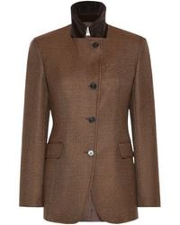 Weekend by Maxmara - Single-Breasted Tweed Jacket - Lyst