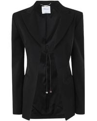 Blumarine - Bow Detailed Single-Breasted Jacket - Lyst