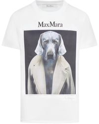 Max Mara - Cipria Graphic Printed Crewneck T-Shirt - Lyst