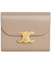Celine - Small Flap Wallet Triomphe - Lyst