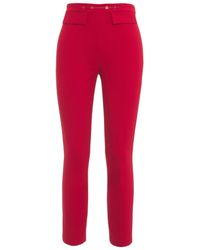 Elisabetta Franchi - High Waist Slim Fit Pants - Lyst