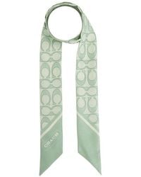 COACH - Textured Print Narrow Scarf - Lyst