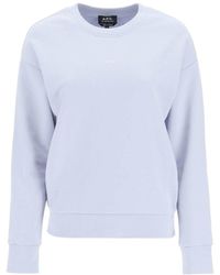 A.P.C. - Logo-Print Crew-Neck Sweatshirt - Lyst
