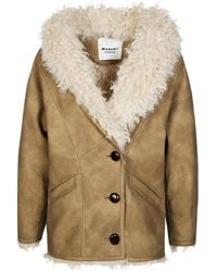 Isabel Marant - Isabel Marant Étoile Clea Buttoned Shearling Coat - Lyst