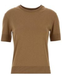 Herno - Short-Sleeved Crewneck Knitted Jumper - Lyst