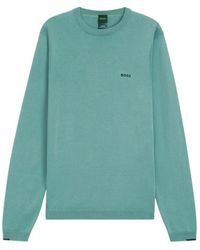 BOSS - Long-Sleeve Knit Top - Lyst