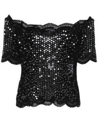 Rabanne - Sequin Lace Top - Lyst