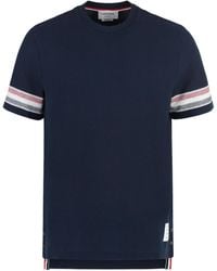 Thom Browne - Striped Crewneck T-Shirt - Lyst