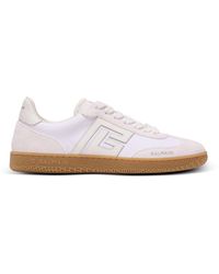 Balmain - Leather And Canvas Swan Sneakers - Lyst