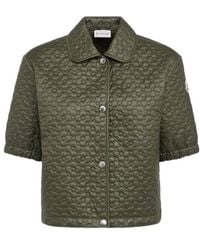 Moncler - Floral Quilted Padded Shirt Jacket - Lyst