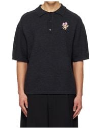 we11done - Embroidered Logo Wool Polo Shirt - Lyst