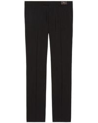 Gucci - Logo-Patch Tailored Trousers - Lyst