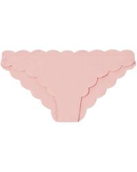 Marysia Swim - Scalloped Recycled-Seersucker Bikini Briefs - Lyst
