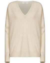 Co. - Ribbed V-Neck Knitted Sweater - Lyst