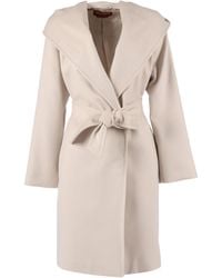 Max Mara - Studio Newmang Belted Hooded Coat - Lyst
