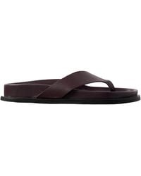St. Agni - Leather Flip Flops - Lyst