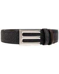 Etro - Paisley Printed Buckled Belt - Lyst